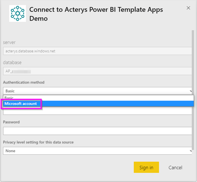 4-Connecting to the Power BI template